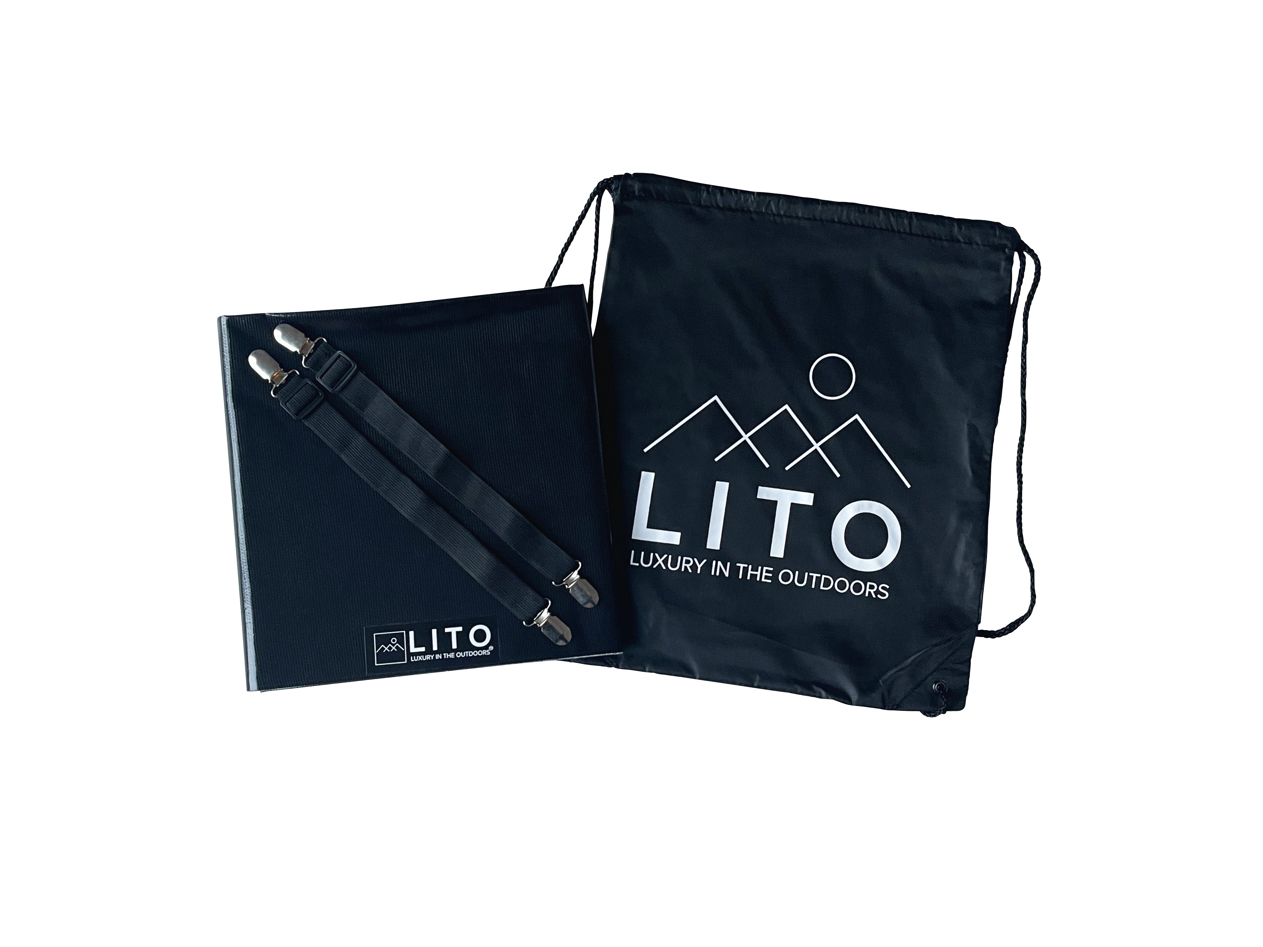 Outdoor Camping Tablecloth - Solid Black - Waterproof