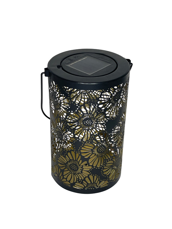Hanging Moroccan Solar Lantern - 8" Cylinder