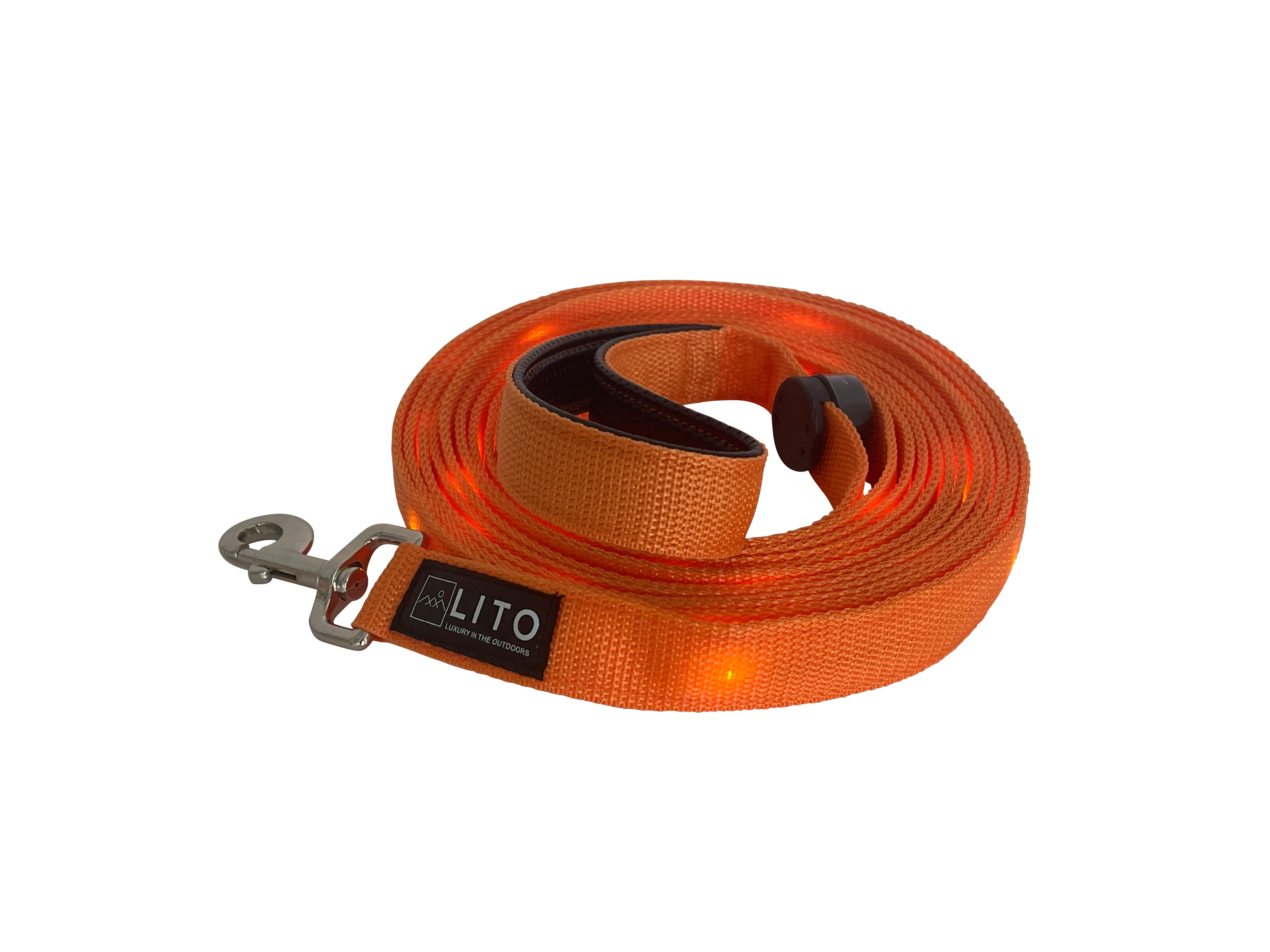 Light Up Dog Leash - Orange