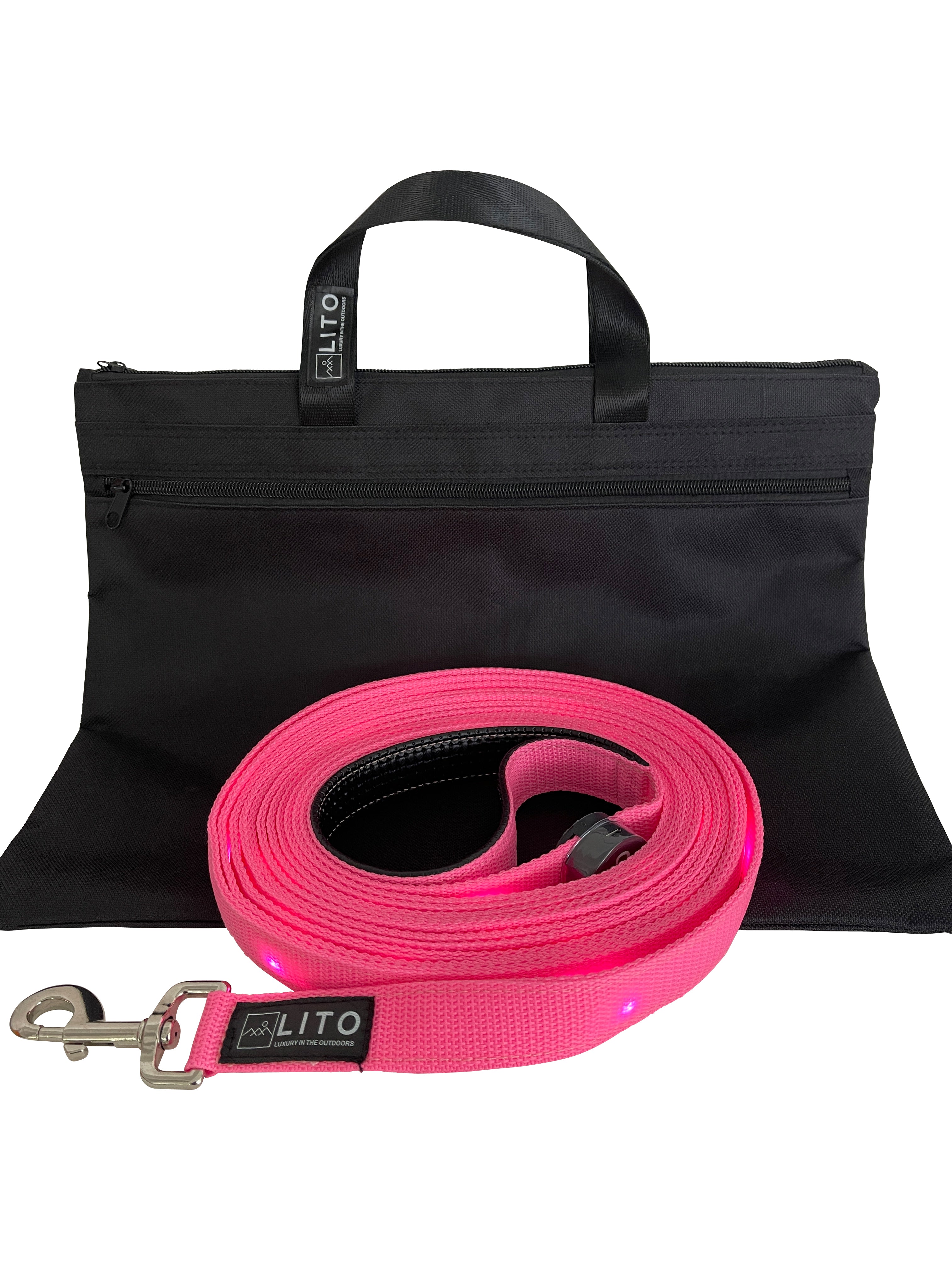 Light Up Dog Leash - Pink