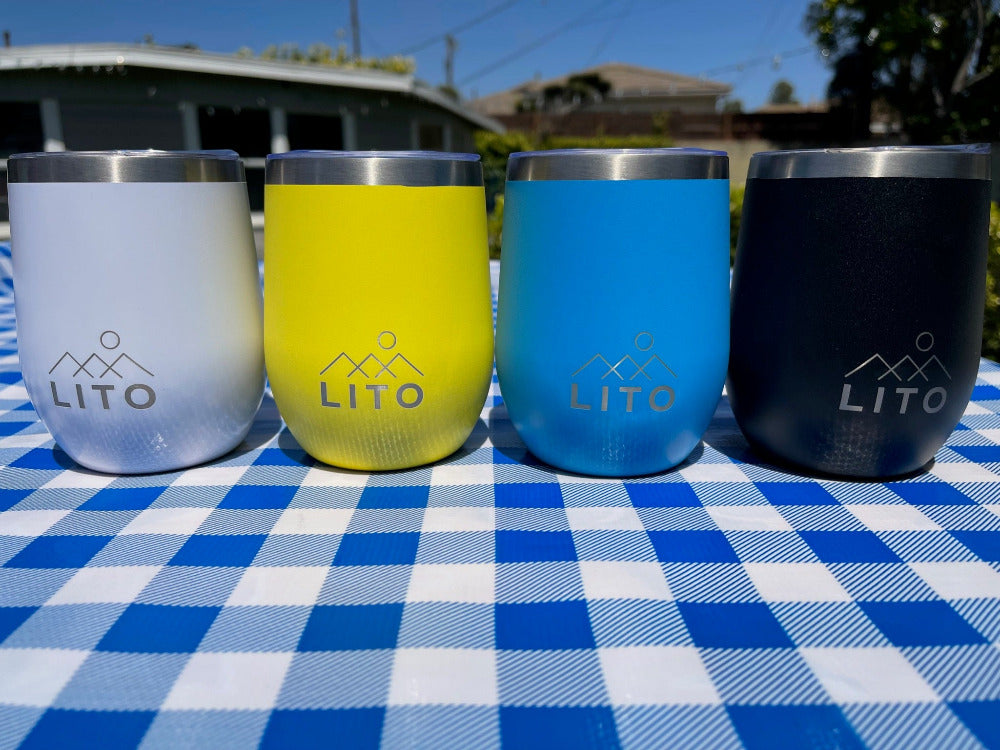 LITO Glamping Special Save $10 - One Picnic Outdoor Tablecloth & 2 Wine Tumblers