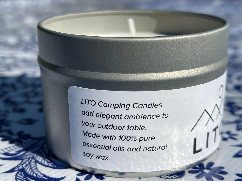 LITO Soy Camping Candle Handmade With 100% Essential Oils - No Chemicals Or Fragrances