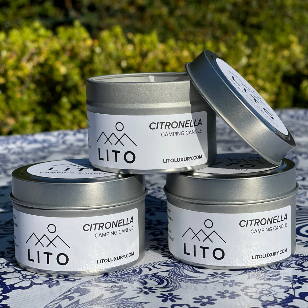 LITO Soy Camping Candle Handmade With 100% Essential Oils - No Chemicals Or Fragrances