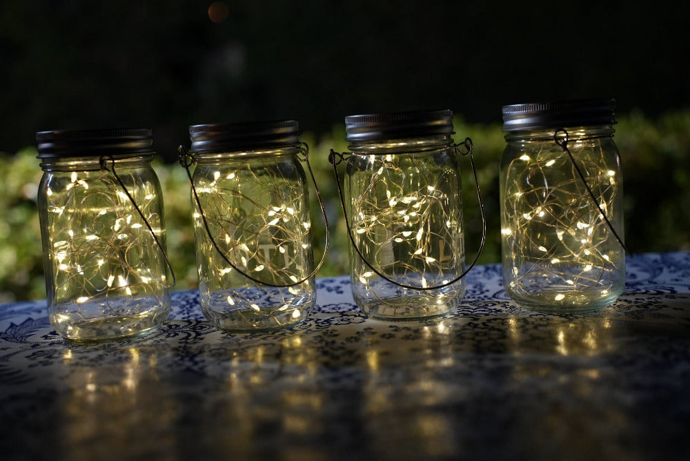 Solar Mason Jar Lights - Pack of 4