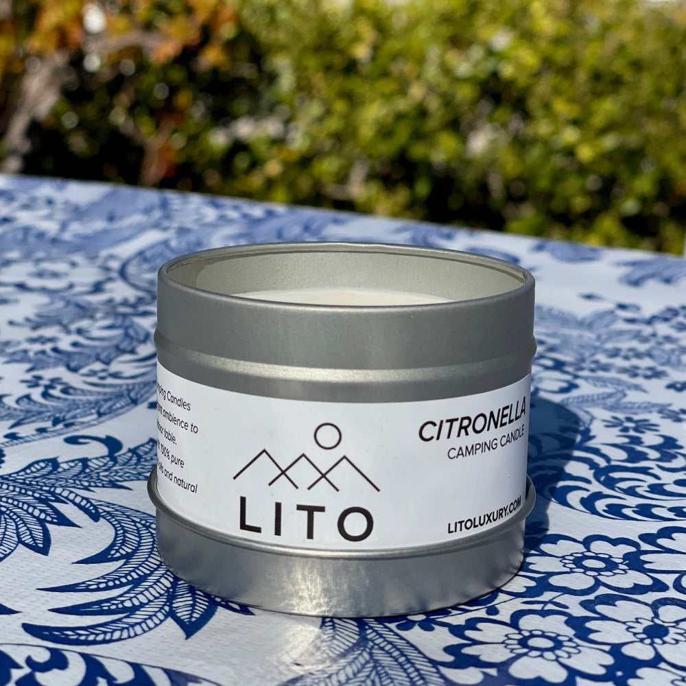 LITO Soy Camping Candle Handmade With 100% Essential Oils - No Chemicals Or Fragrances