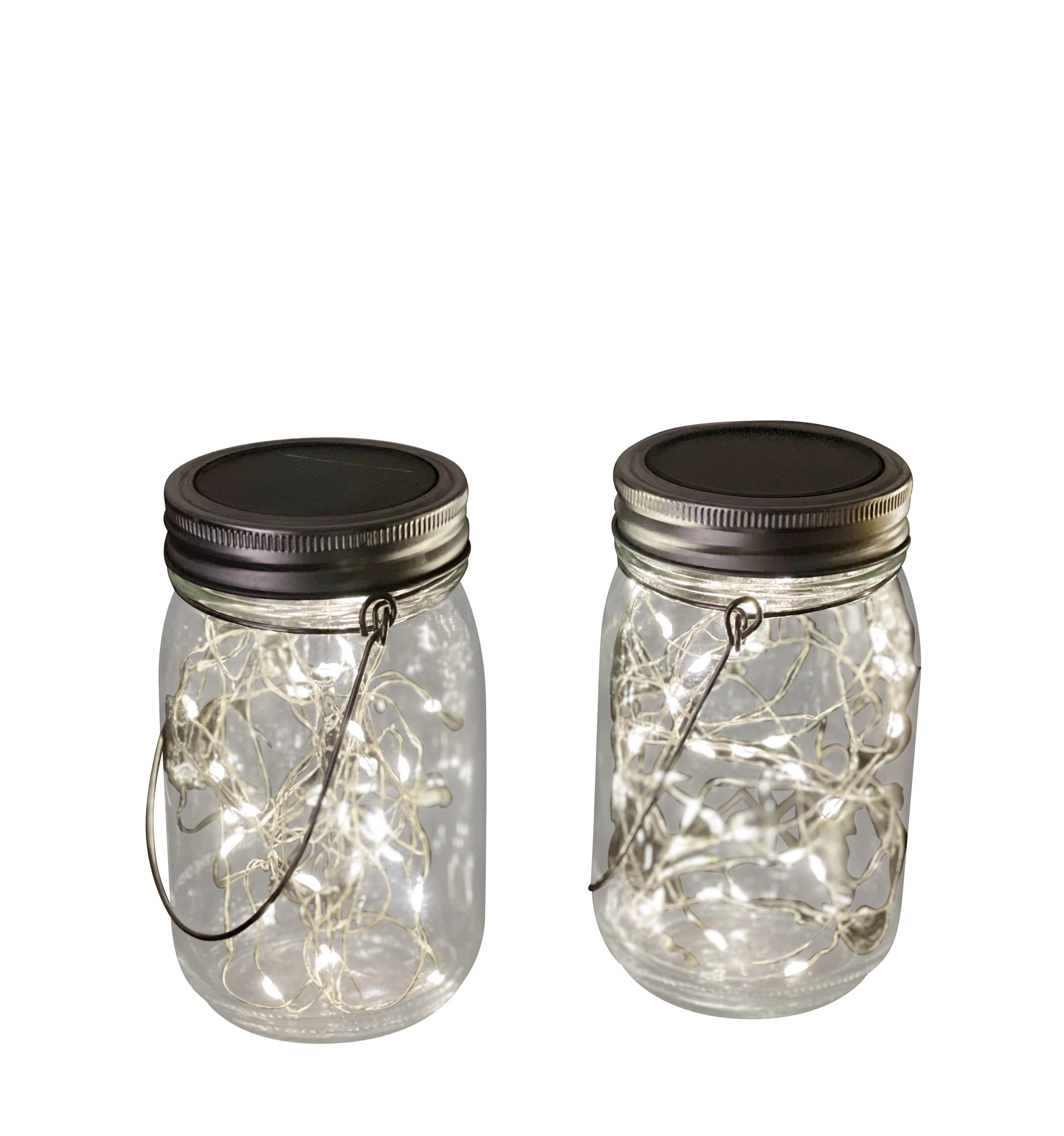 solar mason jar fairy lights for camping