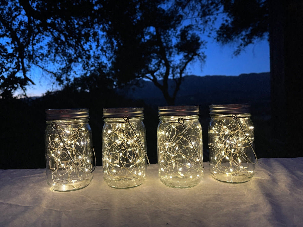 Solar Mason Jar Lights - Pack of 4