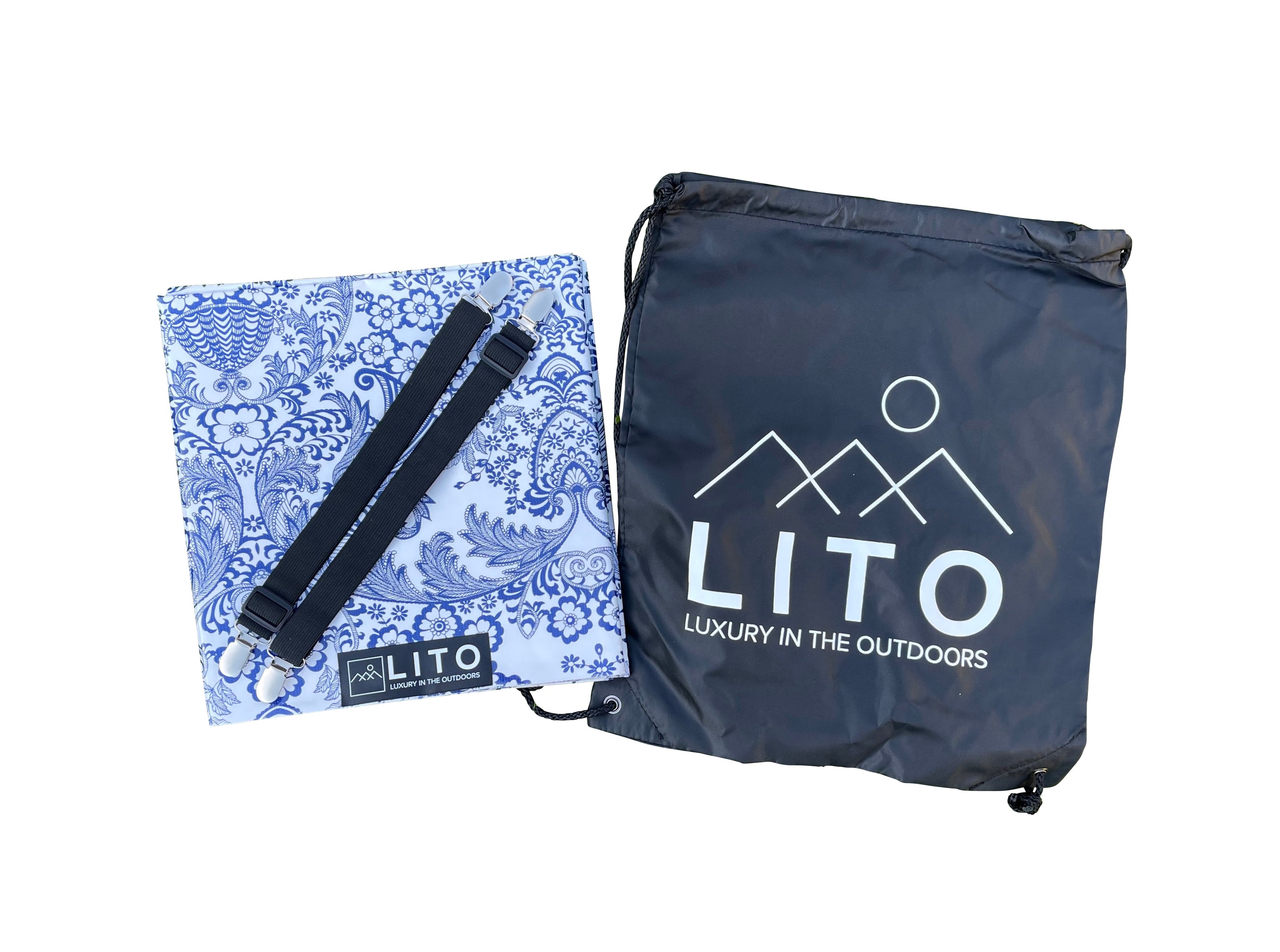 Blue Outdoor Tablecloth LITO Elegant Blue Outdoor Tablecloth