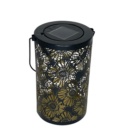 Hanging Moroccan Solar Lantern - 8" Cylinder