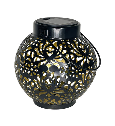 Hanging Moroccan Solar Lantern - 6" Round