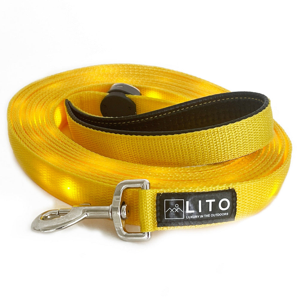 20 Foot Yellow Lighted Dog Leash