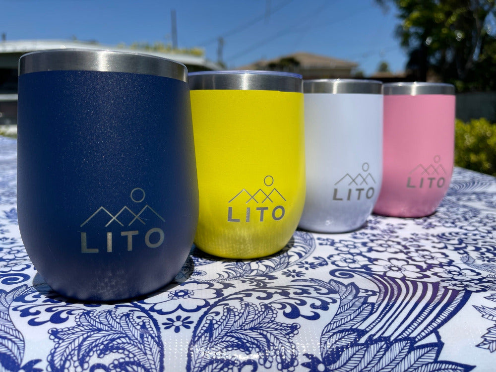 LITO Glamping Special Save $10 - One Picnic Outdoor Tablecloth & 2 Wine Tumblers